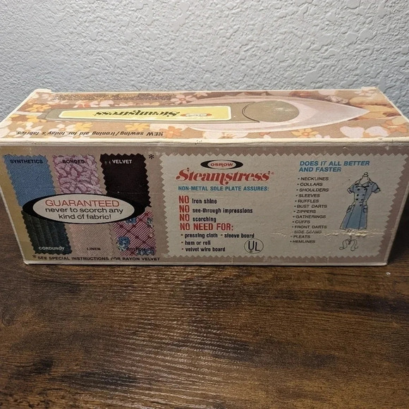 Vintage Osrow Steamstress Steam Iron-Dead stock-1973-Original Box & Papers-Retro - Picture 4 of 12